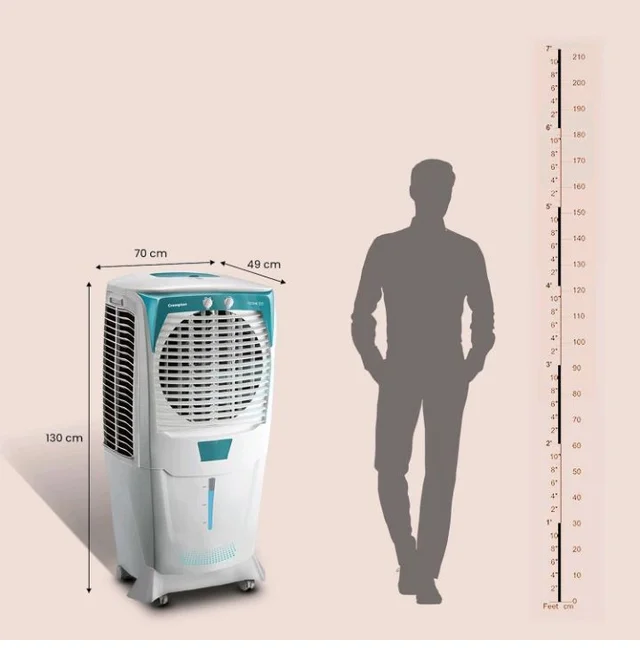 Crompton Ozone 88 Litres Desert Air Cooler for home | Large & Easy Clean Ice Chamber | 4-Way Air Deflection | High Density Honeycomb Pads | Everlast Pump | Auto Fill