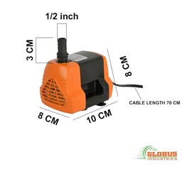 BRAVO 1233 Submersible Water Pump (Orange and Black, Pack of 2) FREE 2 PIN SOCKET