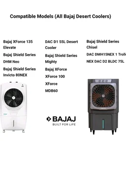 Bajaj Original Submersible Pump for Desert Air Coolers | High-Performance Water Pump | Compatible with All Bajaj & Other Desert Cooler Models 15W, 230V, 7.0 LPM Flow Rate, 1.7m Head, ISI Certified