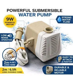 SEER 9W Submersible Water Pump for Air Cooler, Aquarium & Fountain | 165-250V AC | High Flow Water Pump for Hydroponics, Garden Pond & Fish Tank (9 watt)