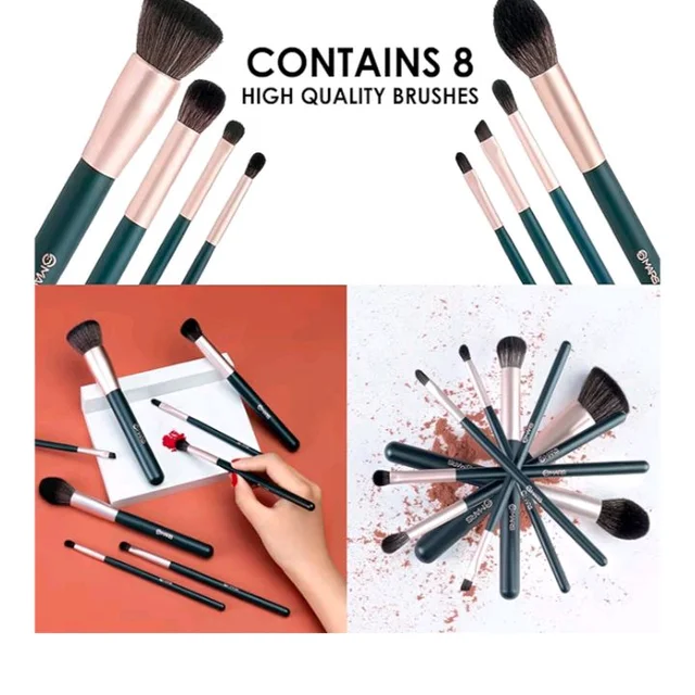 MARS Tools of Titan Brush Set with Holder | 8-Piece Makeup Brush Set | Long-Lasting Makeup Brushes | Brushes for Beginners| Blending, Eyeshadow, Contouring | For Fl