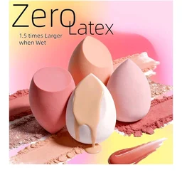 Makeup Sponge Set BS-MALL with Storage Case 7 Pcs for Liquid, Cream, and Powder,SAVE Foundation with 1 Mini Makeup Sponge For Travel Daily Use (T- PINK)