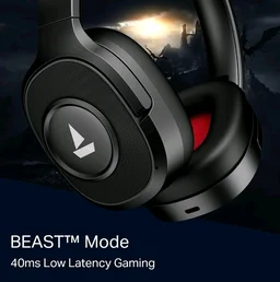boAt Rockerz Plus 550 ANC, (~40dB) Hybrid ANC, 80Hrs Playback, 40ms Low Latency Beast Mode, 40mm Drivers, BT v5.4, Bluetooth Headphones, Wireless Headphone with Mic (Cosmic Black)