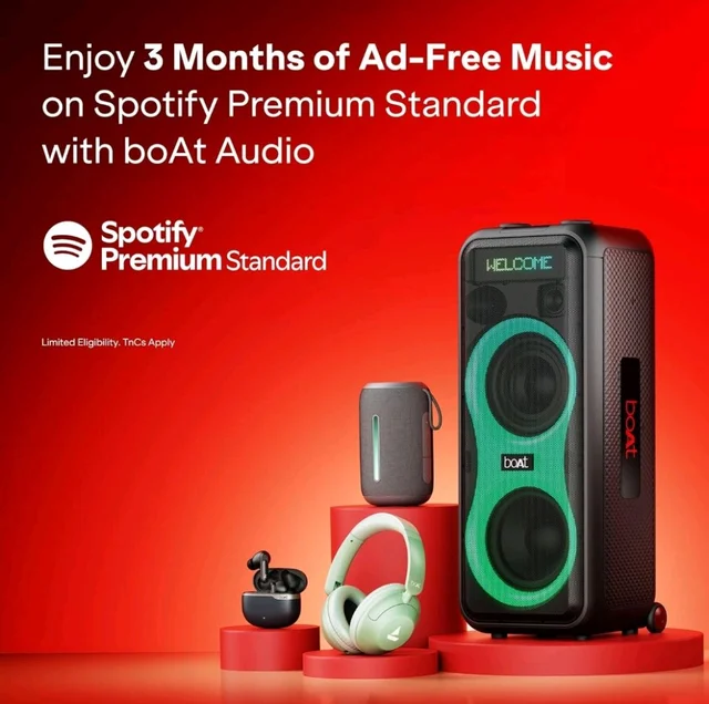 boAt Rockerz Plus 550 ANC, (~40dB) Hybrid ANC, 80Hrs Playback, 40ms Low Latency Beast Mode, 40mm Drivers, BT v5.4, Bluetooth Headphones, Wireless Headphone with Mic (Bold Blue)