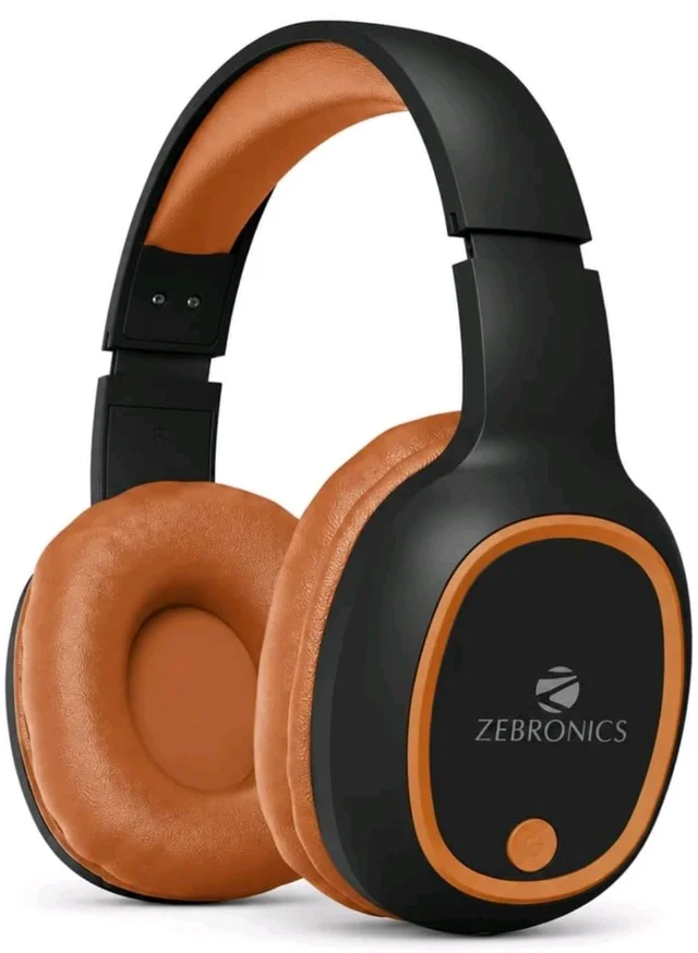 Zebronics Thunder (2026 Upgrade) Wireless Headphones, BT v6.0, True 60 hrs Playback, 40mm Drivers, ENC, Gaming Mode, Dual Pairing, AUX & microSD, Rapid Charging, Call Function (Brown)