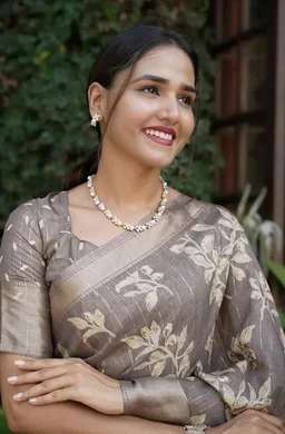 MIRCHI FASHION Women Sari Cotton Silk Blend Printed | Elegant Smooth Texture Drape for Farewell and Occasional Wear with Blouse Piece