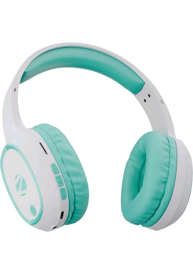 Zebronics Thunder (2026 Upgrade) Wireless Headphones, BT v6.0, True 60 hrs Playback, 40mm Drivers, ENC, Gaming Mode, Dual Pairing, AUX & microSD, Rapid Charging, Call Function (Sea Green)