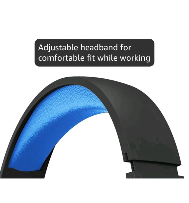 Zebronics Thunder (2026 Upgrade) Wireless Headphones, BT v6.0, True 60 hrs Playback, 40mm Drivers, ENC, Gaming Mode, Dual Pairing, AUX & microSD, Rapid Charging, Call Function (Blue)