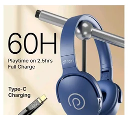 pTron Studio w/ 60Hrs Playtime, Wireless Over-Ear Headphones with HD Mic, Dual-Device Pairing, Immersive Sound, 40mm Drivers, BT5.4, 3.5mm Aux Port, TF Card Slot & Type-C Fast Charging (Blue)
500+ bought in past month
