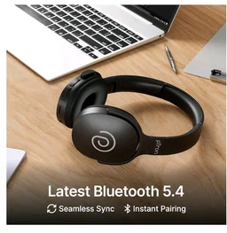 pTron Studio w/ 60Hrs Playtime, Wireless Over-Ear Headphones with HD Mic, Dual-Device Pairing, Immersive Sound, 40mm Drivers, BT5.4, 3.5mm Aux Port, TF Card Slot & Type-C Fast Charging (Jet Black)
600+ bought in past month