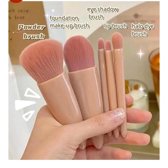 Mini Makeup Brush Set with Mirror Case, 5-Piece Portable Travel Cosmetic Brush Kit, Soft Synthetic Bristles for Foundation, Powder, Blush, Eyeshadow, Concealer & Lip Makeup, Compact Beauty Brush Set for Women
50+ bought in past month