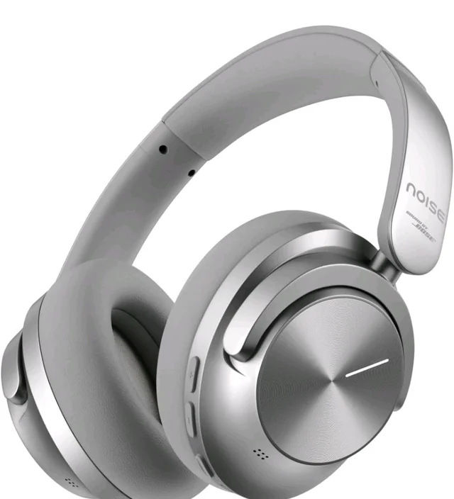 Noise Master Buds Max, Sound by Bose Wireless Over-Ear Headphones, Adaptive ANC, LHDC 5.0, Immersive Spatial Audio,Upto 60H Playtime, Fast Pairing, Wear Detection(Silver)