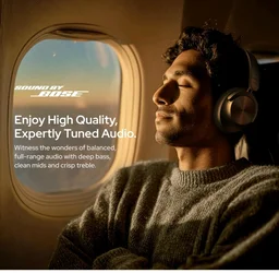 Noise Master Buds Max, Sound by Bose Wireless Over-Ear Headphones, Adaptive ANC, LHDC 5.0, Immersive Spatial Audio,Upto 60H Playtime, Fast Pairing, Wear Detection(Silver)