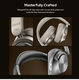 Noise Master Buds Max, Sound by Bose Wireless Over-Ear Headphones, Adaptive ANC, LHDC 5.0, Immersive Spatial Audio,Upto 60H Playtime, Fast Pairing, Wear Detection(Silver)