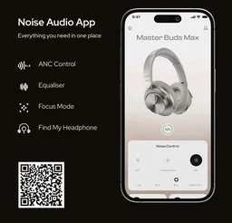Noise Master Buds Max, Sound by Bose Wireless Over-Ear Headphones, Adaptive ANC, LHDC 5.0, Immersive Spatial Audio,Upto 60H Playtime, Fast Pairing, Wear Detection(Silver)