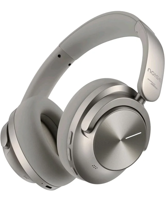 Noise Master Buds Max, Sound by Bose Wireless Over-Ear Headphones, Adaptive ANC, LHDC 5.0, Immersive Spatial Audio,Upto 60H Playtime, Fast Pairing, Wear Detection(Titanium)
