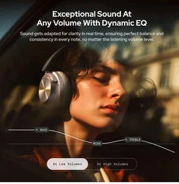 Noise Master Buds Max, Sound by Bose Wireless Over-Ear Headphones, Adaptive ANC, LHDC 5.0, Immersive Spatial Audio,Upto 60H Playtime, Fast Pairing, Wear Detection(Titanium)