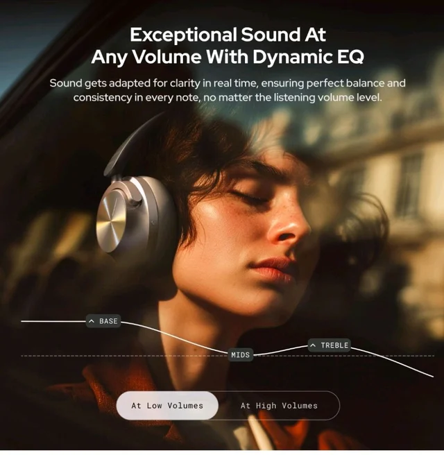 Noise Master Buds Max, Sound by Bose Wireless Over-Ear Headphones, Adaptive ANC, LHDC 5.0, Immersive Spatial Audio,Upto 60H Playtime, Fast Pairing, Wear Detection(Titanium)