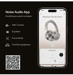 Noise Master Buds Max, Sound by Bose Wireless Over-Ear Headphones, Adaptive ANC, LHDC 5.0, Immersive Spatial Audio,Upto 60H Playtime, Fast Pairing, Wear Detection(Titanium)