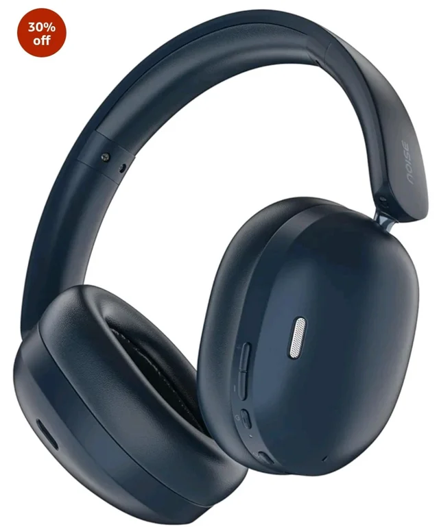Noise Newly Launched Airwave Max XR Wireless Over-Ear Headphones with 120H Playtime, ANC, HFA Tech, Spatial Audio, Dual Pairing,BT V6.0(Cobalt Blue)