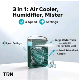 Drumstone 5 πππππ πΎπππππππ3 in 1 Portable Air Cooler Fan with Water Tank, Humidifier & Adjustable Mist Cooling for Bedroom