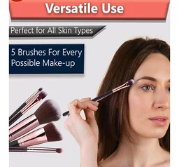 TEMPERIA (Pack of 5) Makeup Brush Set - Soft Bristles Make Up Brushes Sets Kit for Foundation, Concealers, Eyeshadow, Blush, Compact Face Powder, Highlighter, Contour, Blending Eye Liner
1K+ bought in past month