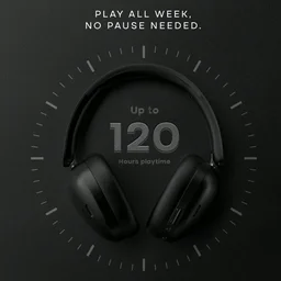 Noise Newly Launched Airwave Max XR Wireless Over-Ear Headphones with 120H Playtime, ANC, HFA Tech, Spatial Audio, Dual Pairing,BT V6.0(Pearl Beige)