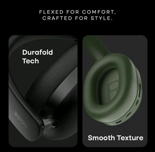 Noise Newly Launched Airwave Max XR Wireless Over-Ear Headphones with 120H Playtime, ANC, HFA Tech, Spatial Audio, Dual Pairing,BT V6.0(Pearl Beige)