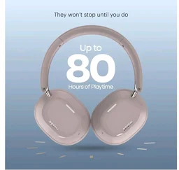 Noise Airwave Max 5 Wireless Over-Ear Headphones with Adaptive Hybrid ANC (up to 50dB), HFA Tech, 80H Playtime, Dual Pairing(Mauve Haze)