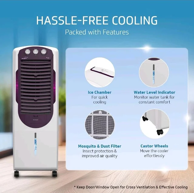 Guard Arido T25 H Tower Air Cooler For Room| 25 Litre
9.14 m Air Throw | 2 Year Warranty on Motor & Pump|Concealed Pump Design |Air Delievery-1406 cmh |1 Year Warranty On Cooler