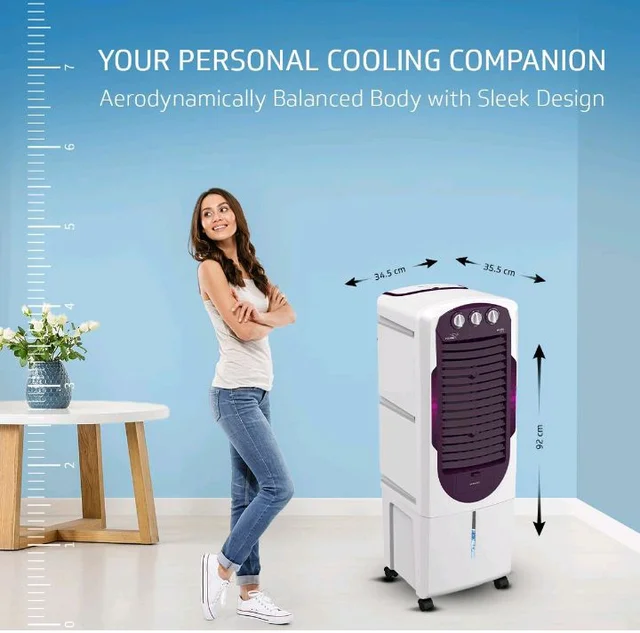 Guard Arido T25 H Tower Air Cooler For Room| 25 Litre
9.14 m Air Throw | 2 Year Warranty on Motor & Pump|Concealed Pump Design |Air Delievery-1406 cmh |1 Year Warranty On Cooler