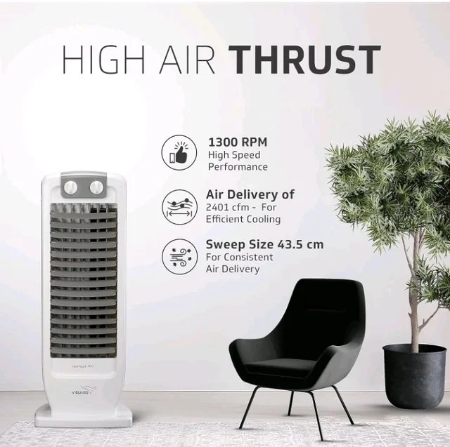 Guard Veemagik Neo 17 (43.5cm) Tower Fan|18-Months Warranty|Grey White
1300 RPM | 2401 CFM Air Flow | Durable Construction | Extensive Support