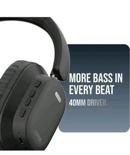 Noise Newly Launched Airwave Max 2 Wireless On-Ear Headphones with 50H Playtime, 40mm Drivers - Deep Bass, 3 Preset EQ Modes, 40m/s Low Latency, Dual Pairing,BT V5.3 (Bold Black)