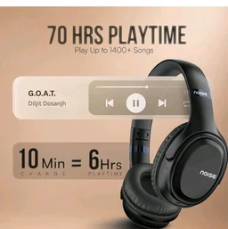 Noise Airwave Max 3 Bluetooth On Ear Headphones with 70H Playtime, 40mm Driver, Low Latency(up to 45ms),Dual Pairing, BT v5.3 (Carbon Black)