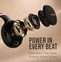 Noise Airwave Max 3 Bluetooth On Ear Headphones with 70H Playtime, 40mm Driver, Low Latency(up to 45ms),Dual Pairing, BT v5.3 (Midnight Blue)