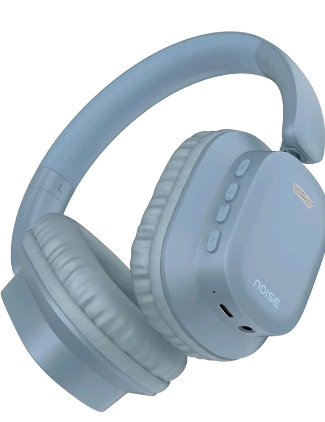 Noise Newly Launched Airwave Max 2 Wireless On-Ear Headphones with 50H Playtime, 40mm Drivers - Deep Bass, 3 Preset EQ Modes, 40m/s Low Latency, Dual Pairing,BT V5.3 (Serene Blue)