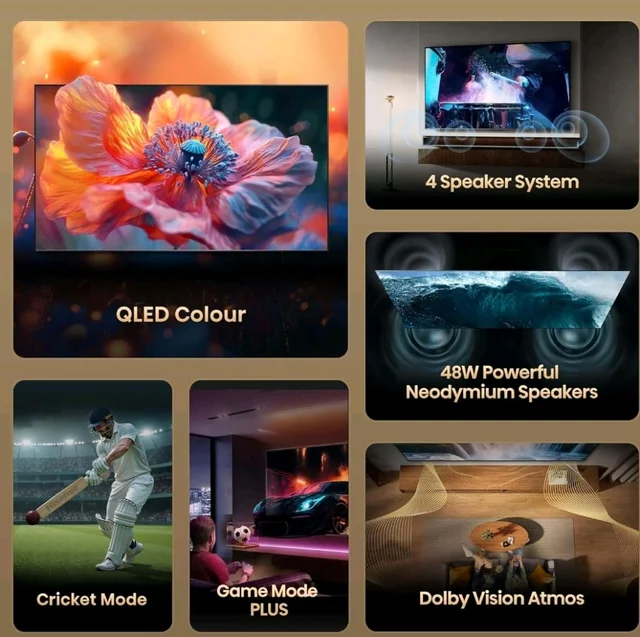 Hisense 108 cm (43 Inches) 4K Ultra HD Smart Hi-QLED TV | 48W Speakers | Dolby Atmos & HDR10+ | Cricket Mode | World Fastest TV OS - VIDAA | 43E75Q (Black)
Amazon's Choice