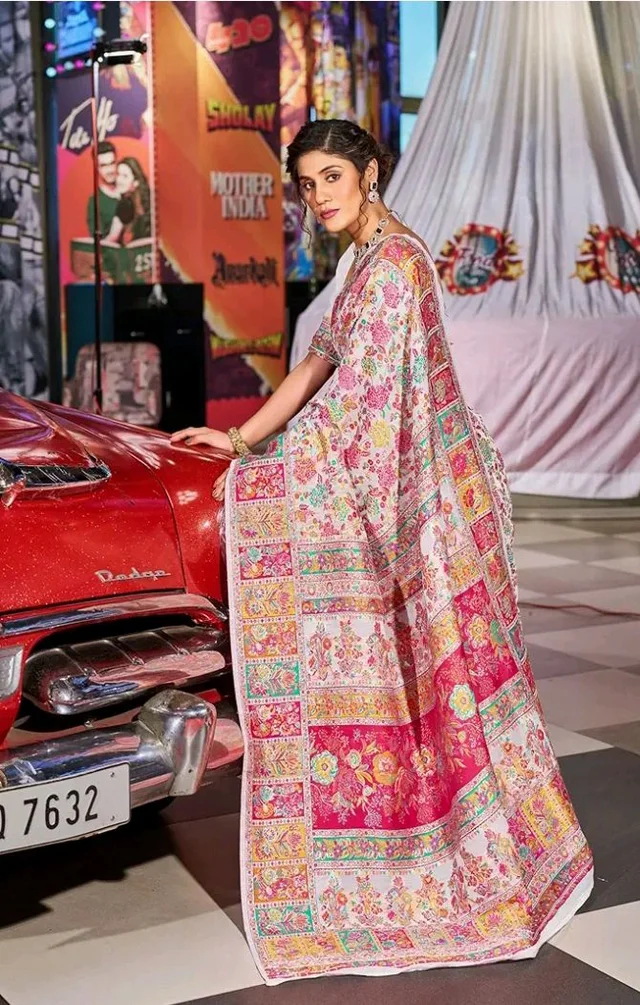 Brand: SWORNOF
4.1 out of 5 stars 673
SWORNOF Women's kanjivaram banarasi silk saree for Patola festival Wedding silk with rich pallu Design sarees for women with blouse piece
