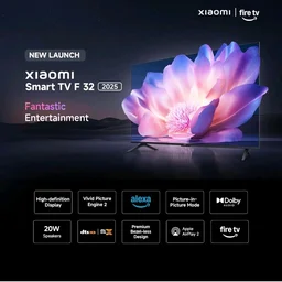 Brand: Xiaomi
4.1
4.1 out of 5 stars
(1,248)
Xiaomi 80 cm (32 inch) F Series HD Ready Smart LED Fire TV L32MB-FIN