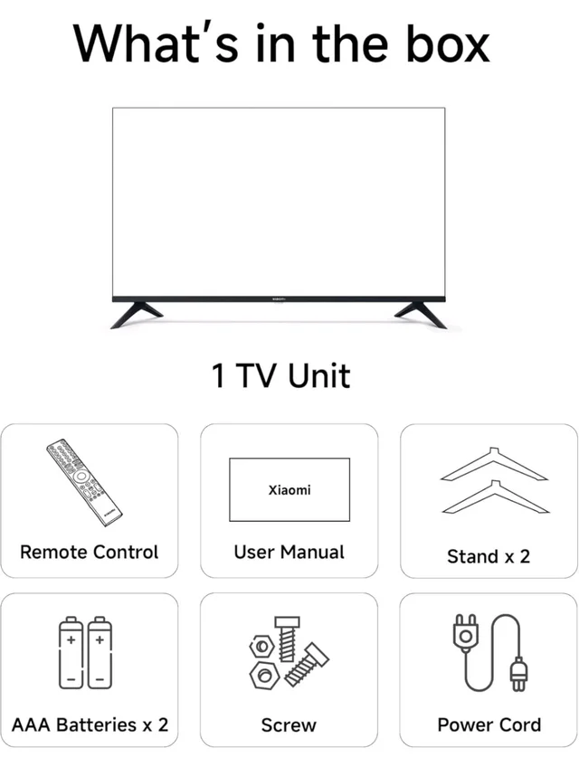 Brand: Xiaomi
4.1
4.1 out of 5 stars
(1,248)
Xiaomi 80 cm (32 inch) F Series HD Ready Smart LED Fire TV L32MB-FIN