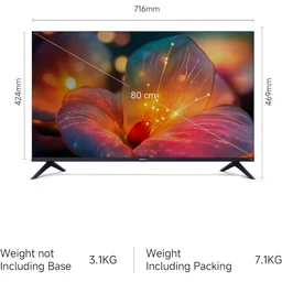 Brand: Xiaomi
4.1
4.1 out of 5 stars
(1,248)
Xiaomi 80 cm (32 inch) F Series HD Ready Smart LED Fire TV L32MB-FIN