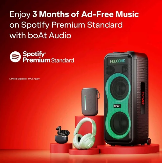 boAt Rockerz Plus 550 ANC, (~40dB) Hybrid ANC, 80Hrs Playback, 40ms Low Latency Beast Mode, 40mm Drivers, BT v5.4, Bluetooth Headphones, Wireless Headphone with Mic (Bold Blue)