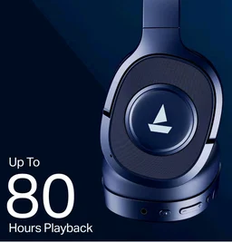 boAt Rockerz Plus 550 ANC, (~40dB) Hybrid ANC, 80Hrs Playback, 40ms Low Latency Beast Mode, 40mm Drivers, BT v5.4, Bluetooth Headphones, Wireless Headphone with Mic (Bold Blue)
