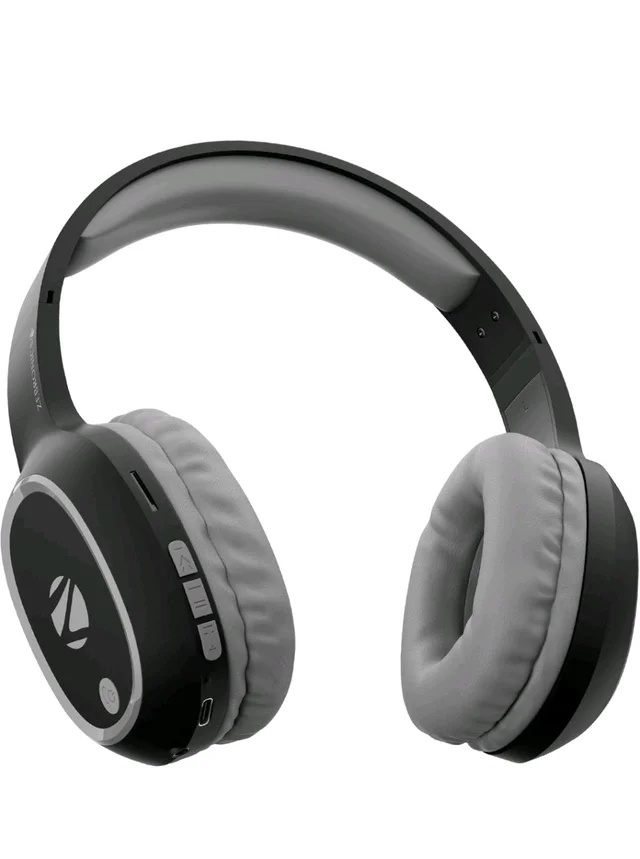 Zebronics Thunder (2026 Upgrade) Wireless Headphones, BT v6.0, True 60 hrs Playback, 40mm Drivers, ENC, Gaming Mode, Dual Pairing, AUX & microSD, Rapid Charging, Call Function (Black)