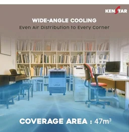 Kenstar LITTLE HC 20 Room/Personal Air Cooler For Home| Honeycomb Pad |High Speed Fan |35 Ft Powerful Air Throw|Inverter compatible |Portable Cooler-Room|1-Yr Product Warranty|Light Grey & Dark Grey