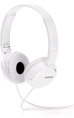Sony MDR-ZX110A On Ear Stereo Wired Headphones (White), Without Mic