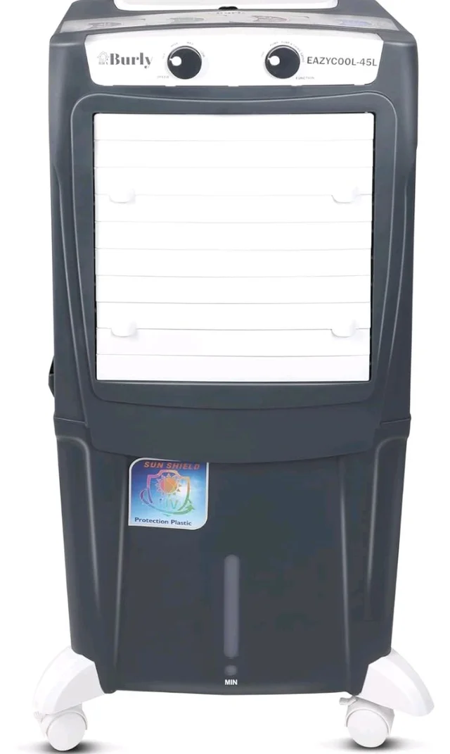 BHABURLY | Eazycool 45 L Room Personal Air Cooler | 4-Way Air Deflection | 2350 CMH Ice Chamber, Anti-Bacterial Honeycomb Pad, 3-Speed Control, Castor Wheels, Inverter