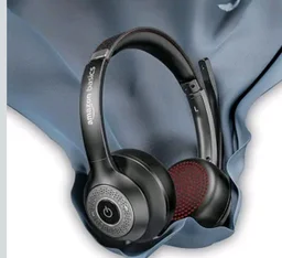 Noise Cancellation Tri Mode On-Ear PC Headphone with Mic | 2.4 GHz Wireless | Bluetooth | Wired Connection | 30 Hours Playtime | 30 mm Driver | Type-C Charging Port (Black)