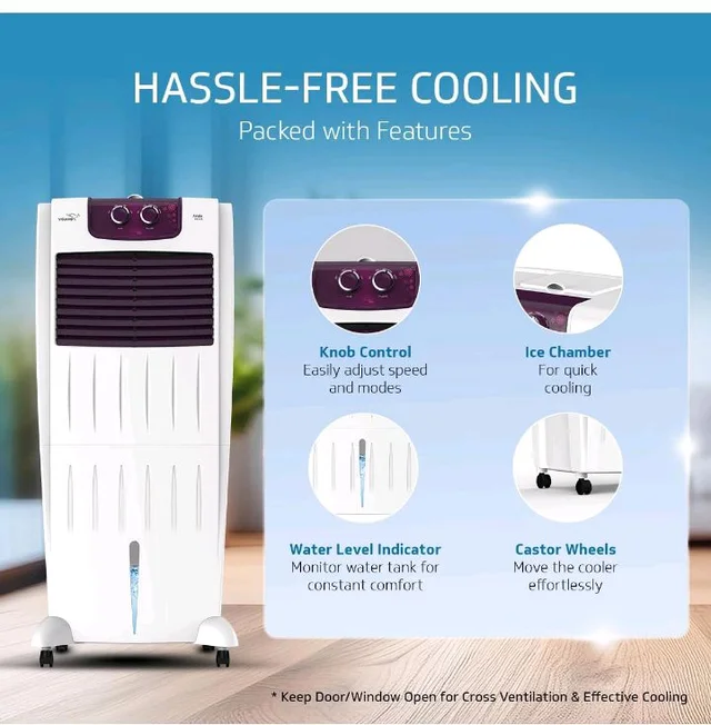 Guard Arido R35 H-N Air Cooler For Room | 35 Litre
7.6 m Air Throw| 2 Year Warranty on Motor & Pump|Concealed Pump Design|Air Delievery-1415 cmh|1 Year Warran