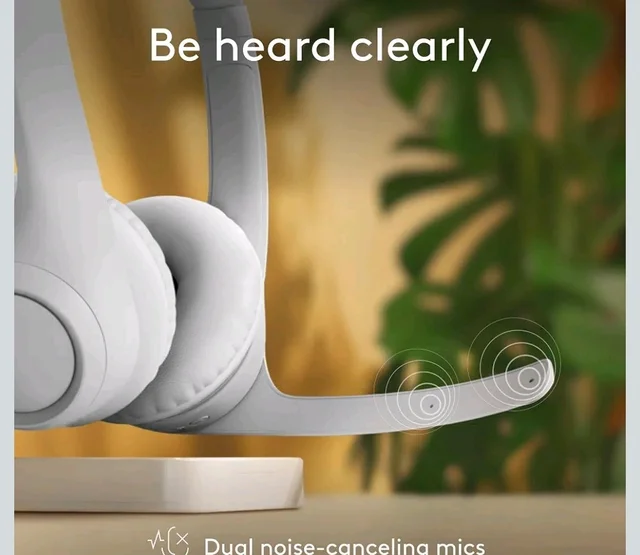 Logitech Zone 300 Wireless Bluetooth Headset with Noise-Cancelling Microphone, Compatible with Windows, Mac, Chrome, Linux, iOS, iPadOS, Android – White